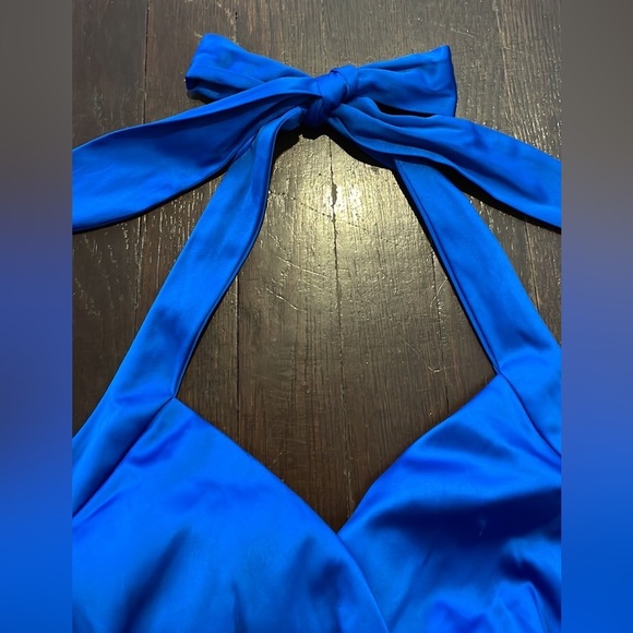 Junior's Snap Halter Formal Dress Tie Back - Homecoming or Prom Size 9 - Picture 5 of 17